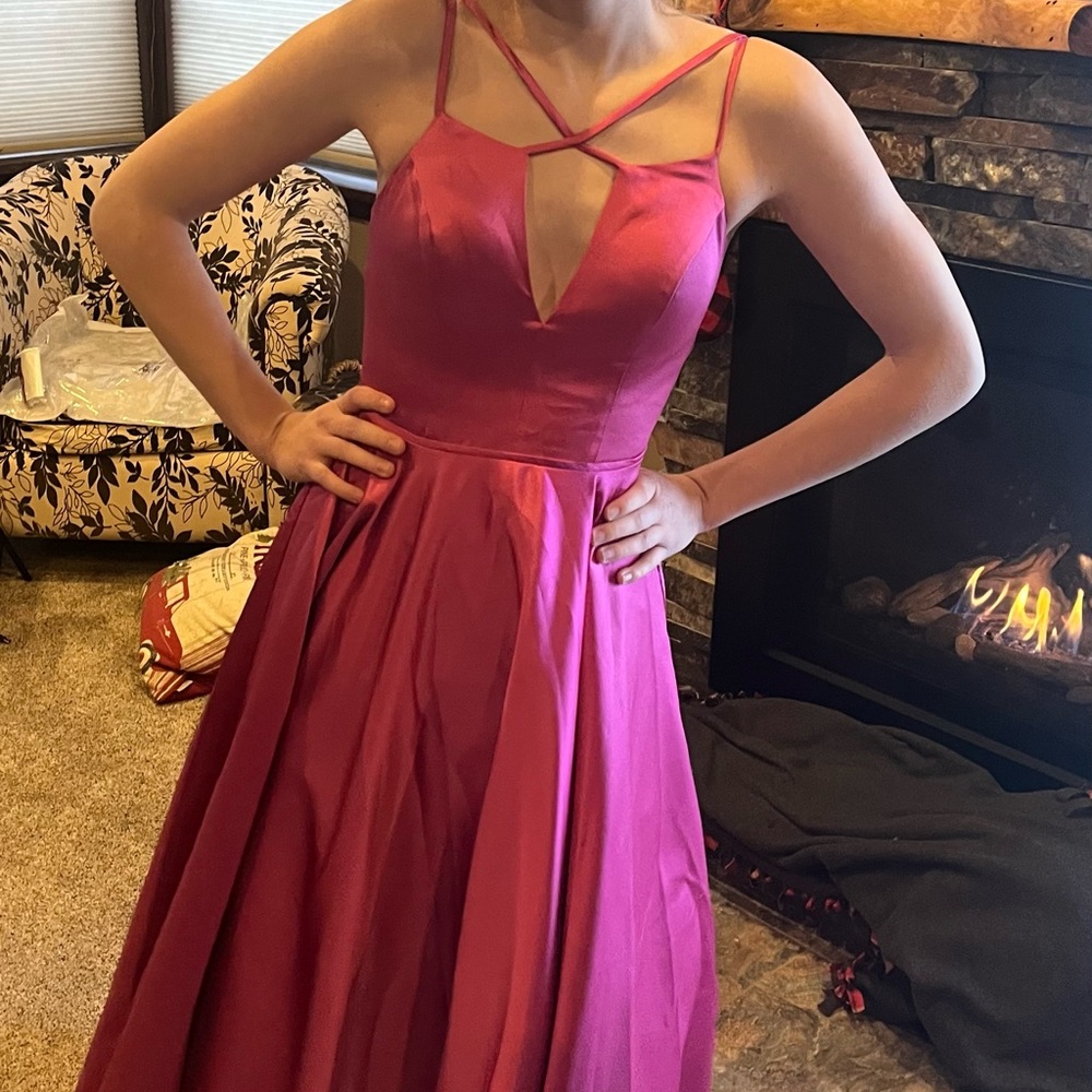 JJsHouse. Fuchsia prom dress.